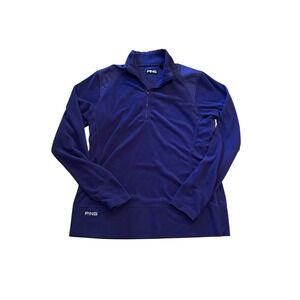Ping Women Purple Quarter Zip Fleece Pullover Golf Activewear Jacket Size M